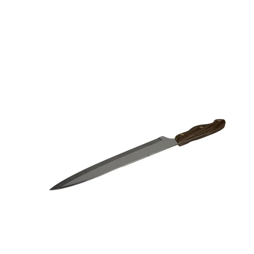 Vintage Lifetime Cutlery Jet-Cut Chef Knife Stainless Japan 400 Wood Handle 14